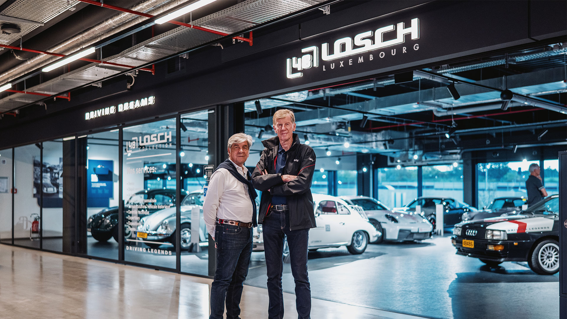 La légende du rallye Walter Röhrl en visite au Losch Collection Showroom